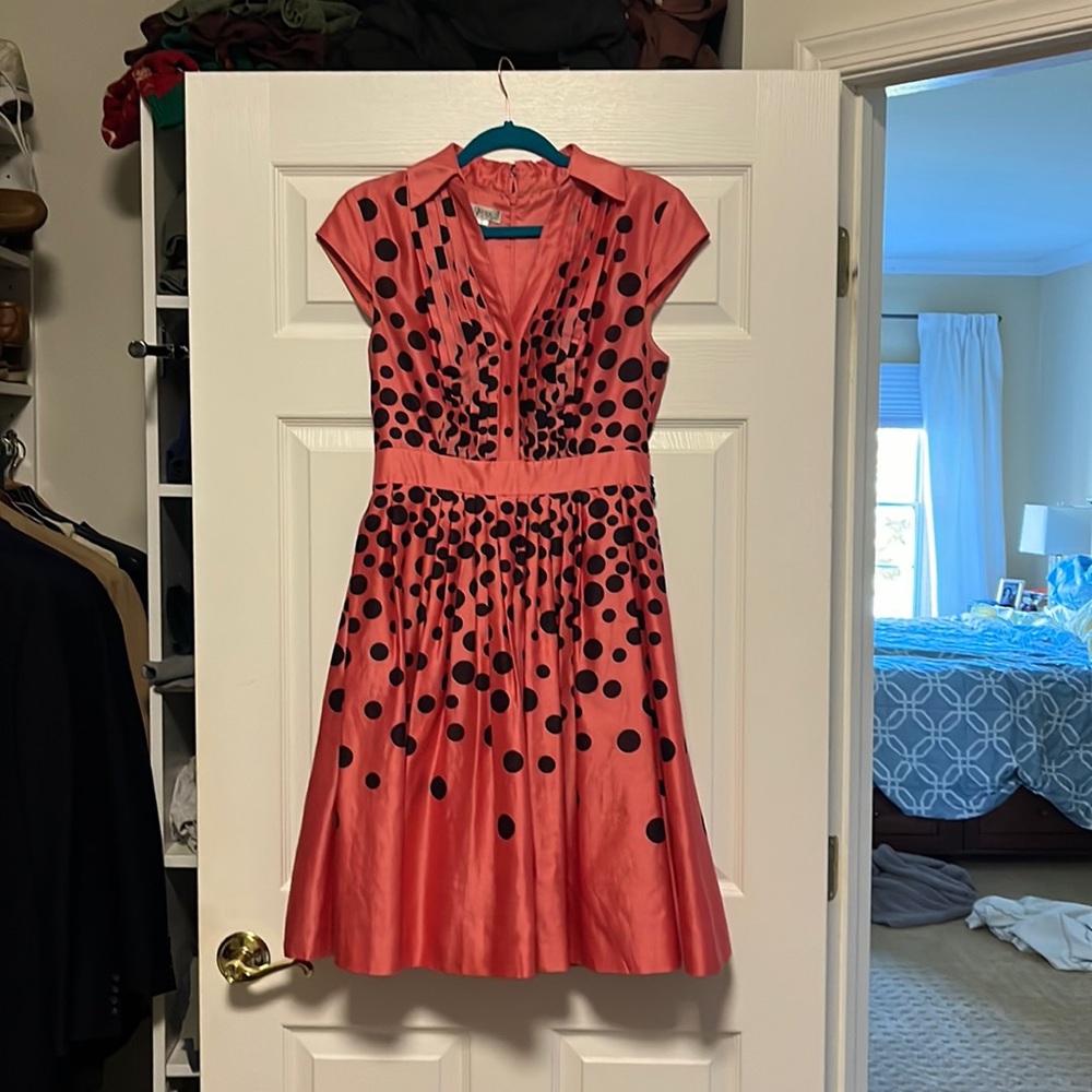 Kay Unger Silk Cotton Blend Party Dress